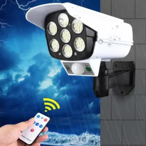 Simulador Câmera Lâmpada Solar c/ Comando e Sensor de Movimento