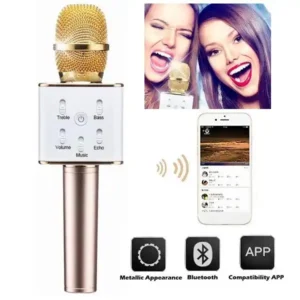 Microfone c/ Coluna Bluetooth Karaoke Wireless