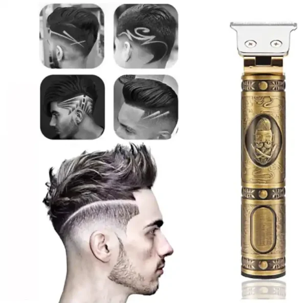 Aparador de Cabelo e Barba Vintage Recarregável