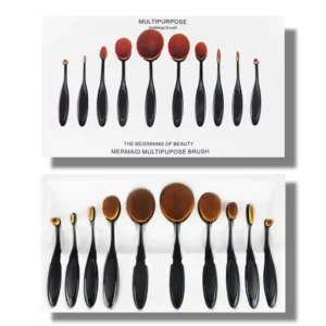 Kit de 10 Pincéis de Maquilhagem Ovais