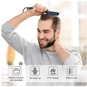 Escova Alisadora p/ Homem p/ Barba E Cabelo