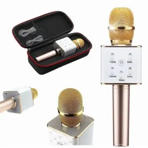 Microfone c/ Coluna Bluetooth Karaoke Wireless