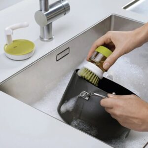 Escova com dispensador de detergente da loiça